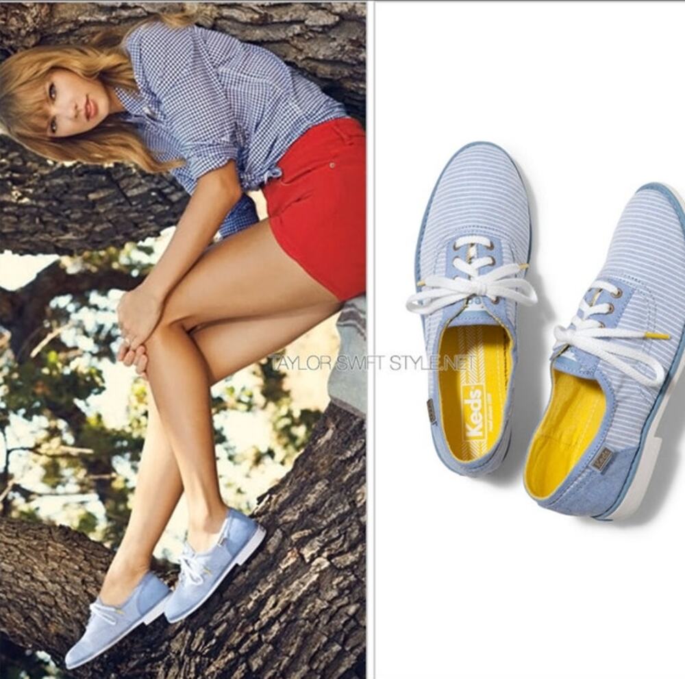 KEDS Boyfriend Blue & White Striped Sneaker SZ 9